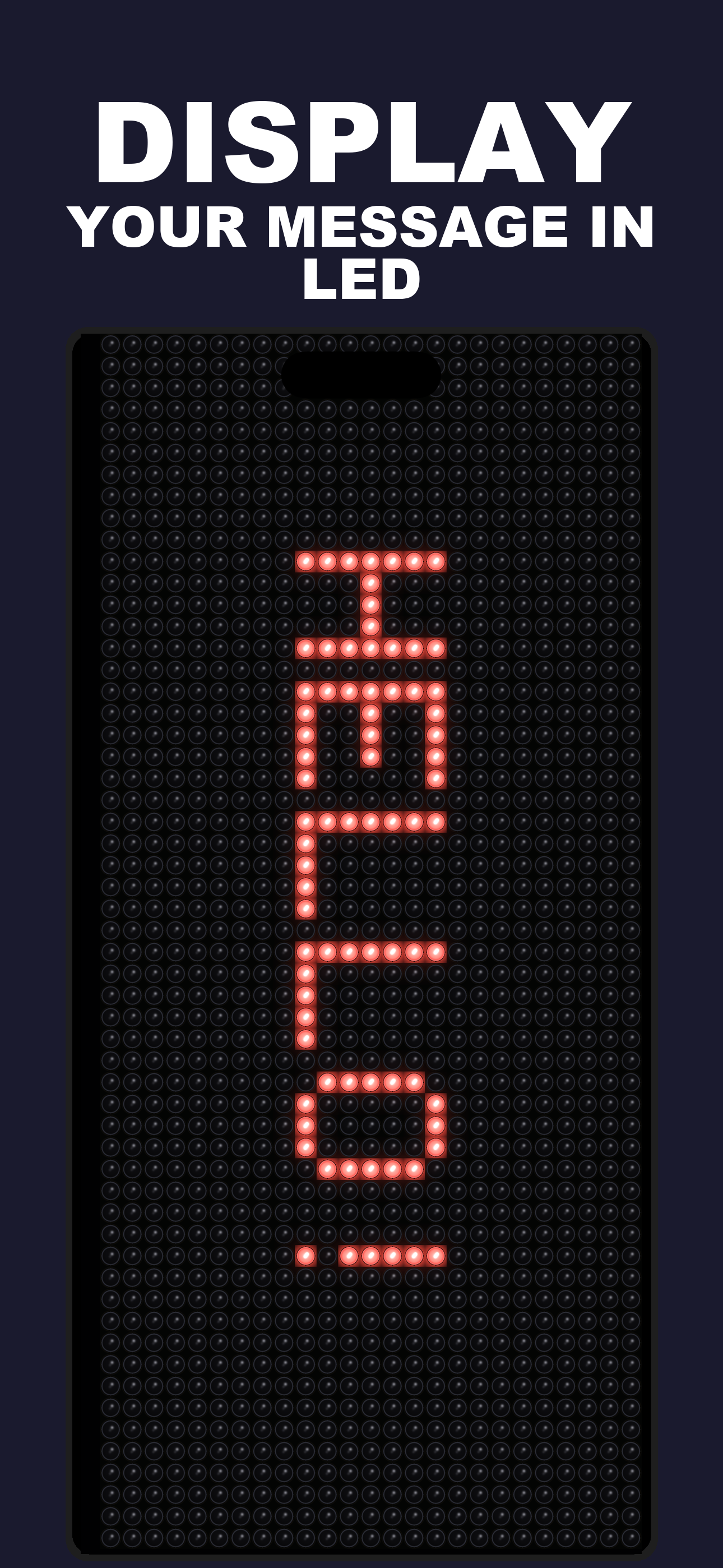 LED Display showing HELLO!